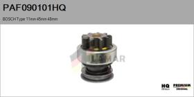 HQ PAF090101HQ - Piñón, arrancador BOSCH Type 11mm 45mm 48mm