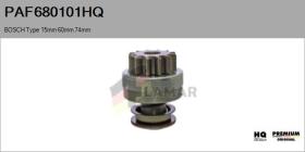 HQ PAF680101HQ - Piñón, arrancador BOSCH Type 15mm 60mm 74mm