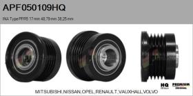 HQ APF050109HQ - POLEAS NUEVO INA Type PFR5 17,00 mm 48,79 mm 38,25 mm