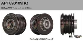 HQ APF890109HQ - POLEAS NUEVO INA Type PFR5 17,00 mm 54,11 mm 40,60 mm