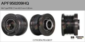  APF950209HQ - POLEAS NUEVO INA Type PFR6 17,00 mm 49,31 mm 41,80 mm