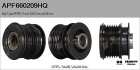 HQ APF660209HQ - POLEAS NUEVO INA Type PFR6 17,00 mm 53,67 mm 48,25 mm