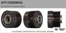 HQ APF230209HQ - POLEAS NUEVO INA Type PFR6 17,00 mm 54,02 mm 39,40 mm