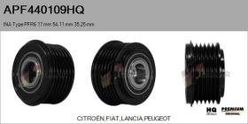 HQ APF440109HQ - POLEAS NUEVO INA Type PFR6 17,00 mm 54,11 mm 35,25 mm