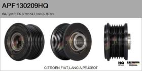 HQ APF130209HQ - POLEAS NUEVO INA Type PFR6 17,00 mm 54,11 mm 37,90 mm