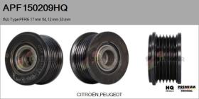 HQ APF150209HQ - POLEAS NUEVO INA Type PFR6 17,00 mm 54,12 mm 33,00 mm