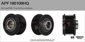 HQ APF190109HQ - POLEAS NUEVO INA Type PFR6 17,00 mm 54,82 mm 40,60 mm