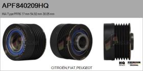  APF840209HQ - POLEAS NUEVO INA Type PFR6 17,00 mm 54,92 mm 38,05 mm