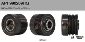  APF990209HQ - POLEAS NUEVO INA Type PFR6 17,00 mm 55,00 mm 37,60 mm