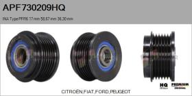 HQ APF730209HQ - POLEAS NUEVO INA Type PFR6 17,00 mm 58,67 mm 36,30 mm