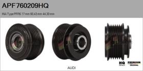 HQ APF760209HQ - POLEAS NUEVO INA Type PFR6 17,00 mm 60,43 mm 44,30 mm