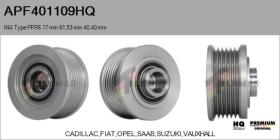 HQ APF401109HQ - POLEAS NUEVO INA Type PFR6 17,00 mm 61,53 mm 40,40 mm