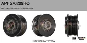 HQ APF570209HQ - POLEAS NUEVO INA Type PFR6 17,00 mm 62,46 mm 38,20 mm