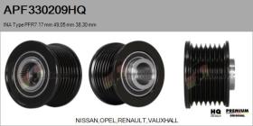  APF330209HQ - POLEAS NUEVO INA Type PFR7 17,00 mm 49,05 mm 38,30 mm