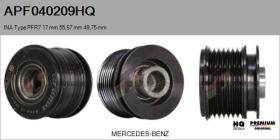 HQ APF040209HQ - POLEAS NUEVO INA Type PFR7 17,00 mm 55,67 mm 49,75 mm