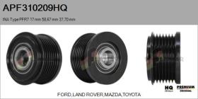  APF310209HQ - POLEAS NUEVO INA Type PFR7 17,00 mm 58,67 mm 37,70 mm