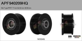 HQ APF940209HQ - POLEAS NUEVO INA Type PFR7 17,00 mm 64,92 mm 39,50 mm