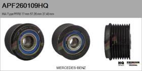 HQ APF260109HQ - POLEAS NUEVO INA Type PFR8 17,00 mm 57,35 mm 37,40 mm