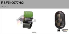 HQ RSF540077HQ - Resistencia en serie, electromotor de ventilador GM Type 12V