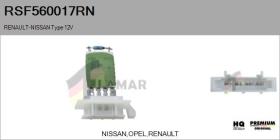 RENAULT NISSAN RSF560017RN - RESISTENCIAS VENTILADOR CALEFACCION