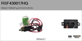 HQ RSF430017HQ - RESISTENCIAS VENTILADOR CALEFACCION