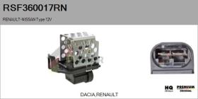 RENAULT NISSAN RSF360017RN - RESISTENCIAS VENTILADOR CALEFACCION