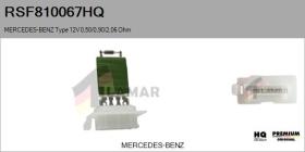 HQ RSF810067HQ - RESISTENCIAS VENTILADOR CALEFACCION