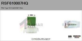 HQ RSF610007HQ - RESISTENCIAS VENTILADOR CALEFACCION