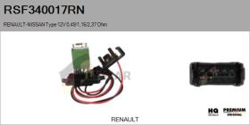 RENAULT NISSAN RSF340017RN - RESISTENCIAS VENTILADOR CALEFACCION