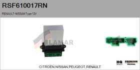 RENAULT NISSAN RSF610017RN - RESISTENCIAS VENTILADOR CALEFACCION