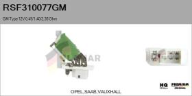 GM RSF310077GM - RESISTENCIAS VENTILADOR CALEFACCION