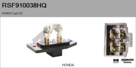 HQ RSF910038HQ - Resitencia, ventilador habitáculo HONDA Type 12V