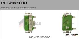 HQ RSF410636HQ - Resitencia, ventilador habitáculo MERCEDES TRUCKS Type 24V