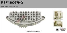 HQ RSF430067HQ - Resitencia, ventilador habitáculo MERCEDES Type 12V