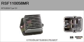 MITSUBISHI RSF110058MR - Resitencia, ventilador habitáculo MITSUBISHI Type 12V