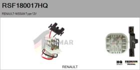 HQ RSF180017HQ - Resitencia, ventilador habitáculo RENAULT Type 12V