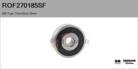 SKF ROF270185SF - RODAM. NUEVO ORIG. SKF Type 17mm 62mm 20mm