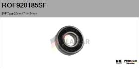 SKF ROF920185SF - RODAM. NUEVO ORIG. SKF Type 20mm 47mm 14mm