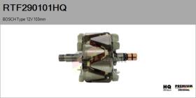 HQ RTF290101HQ - Rotor, alternador BOSCH Type 12V 103mm