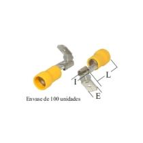 FTC AM6382C - TERMINAL AMARILLO HEMBRA/MACHO 6.3 PVC