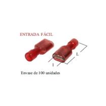 FTC RON638F - TERMINAL ROJO HEMBRA FORR. 6.3 NYLON