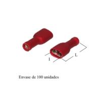 FTC RO638FC - TERMINAL ROJO HEMBRA FORR. 6.3 PVC