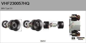 HQ VHF230057HQ - Ventilador habitáculo BMW Type 12V