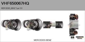 HQ VHF650067HQ - Ventilador habitáculo MERCEDES Type 12V