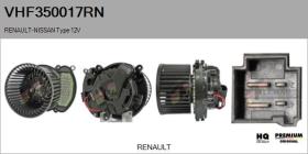 RENAULT NISSAN VHF350017RN - Ventilador habitáculo RENAULT Type 12V