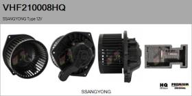  VHF210008HQ - Ventilador habitáculo SSANGYONG Type 12V