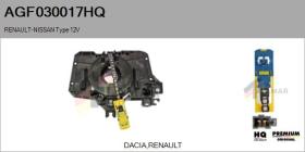 HQ AGF030017HQ - MUELLE ESPIRAL, AIRBAG  RENAULT-NISSAN TYPE 12V