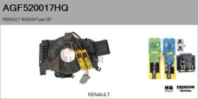 HQ AGF520017HQ - MUELLE ESPIRAL, AIRBAG  RENAULT-NISSAN TYPE 12V