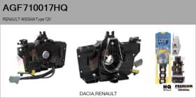 HQ AGF710017HQ - MUELLE ESPIRAL, AIRBAG  RENAULT-NISSAN TYPE 12V