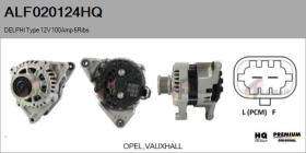 HQ ALF020124HQ - ALTERNADOR  DELPHI TYPE 12V 100AMP PFR6